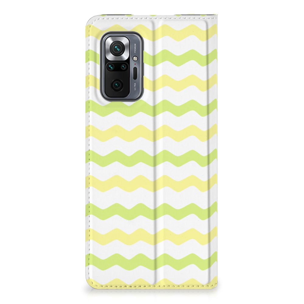 Xiaomi Redmi Note 10 Pro Hoesje met Magneet Waves Yellow - B2C Telecom