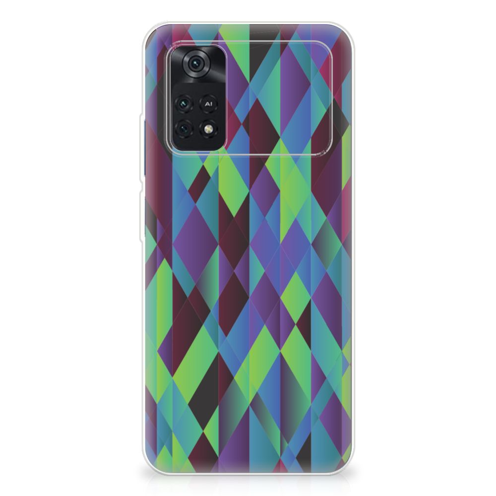 Xiaomi Poco M4 Pro 4G TPU Hoesje Abstract Green Blue