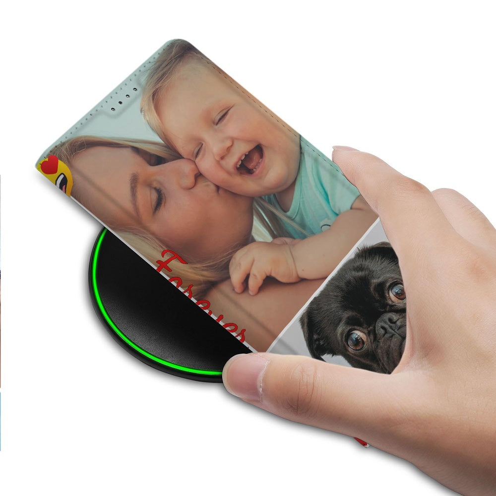 Samsung Galaxy S26 Stand Case Hoesje Maken met Foto Slim & Draadloos Laden Vooraanzicht.