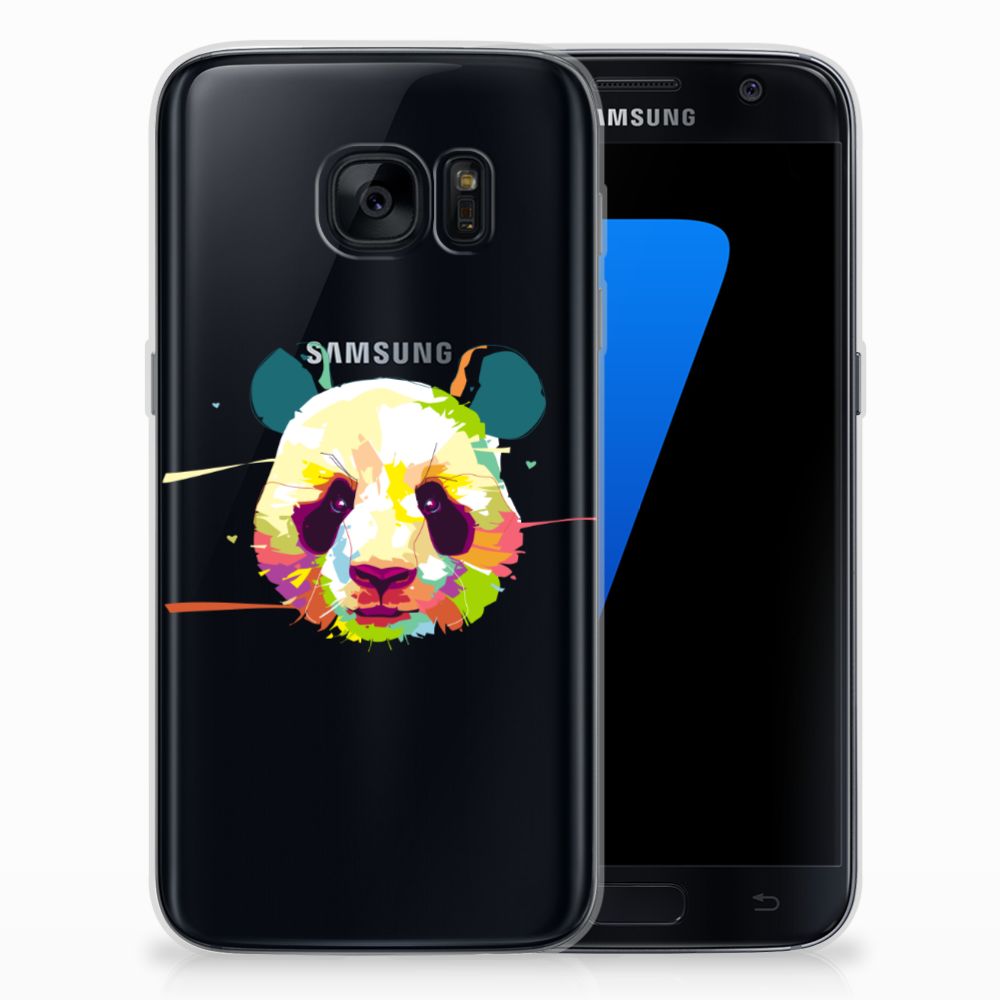 Samsung Galaxy S7 Telefoonhoesje met Naam Panda Color