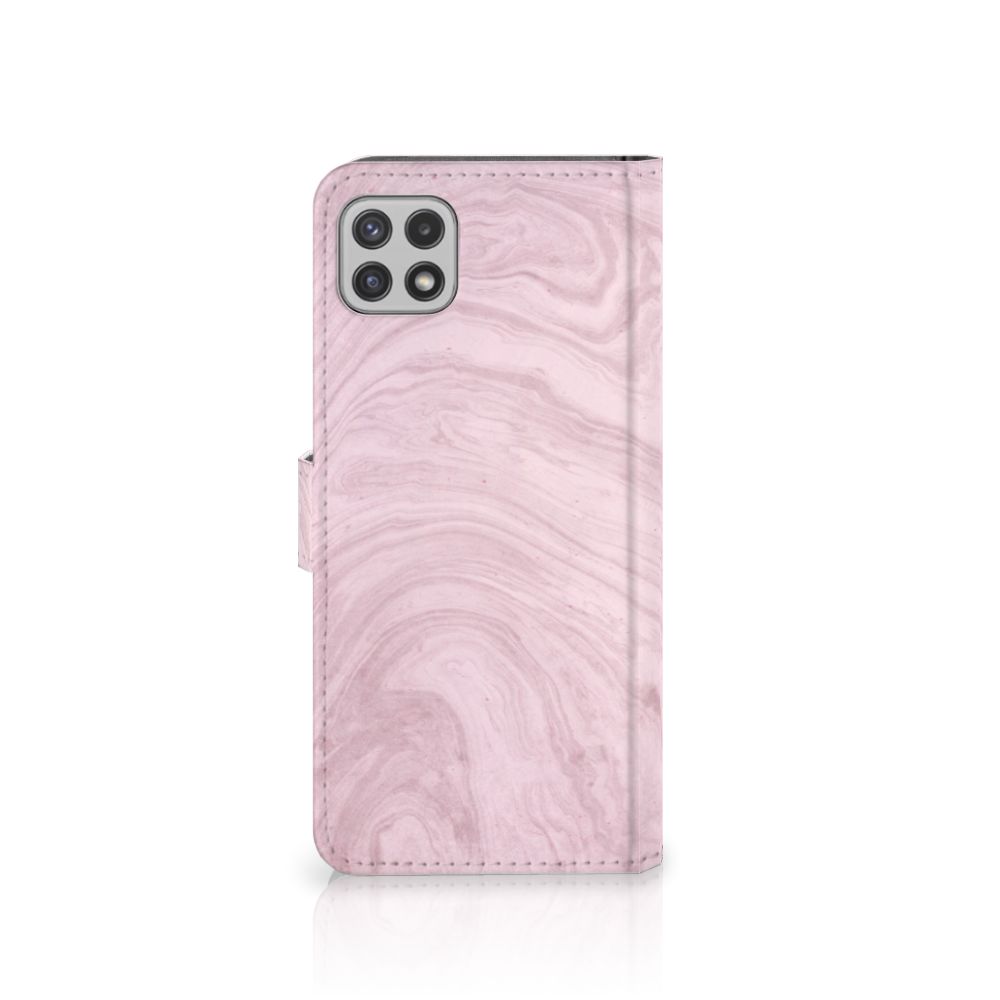 Samsung Galaxy A22 5G Bookcase Marble Pink - Origineel Cadeau Vriendin