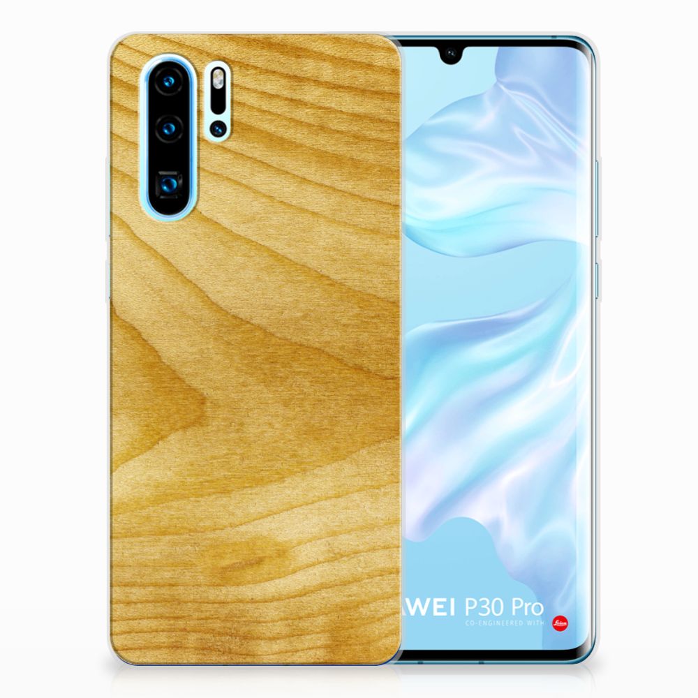 Huawei P30 Pro Bumper Hoesje Licht Hout