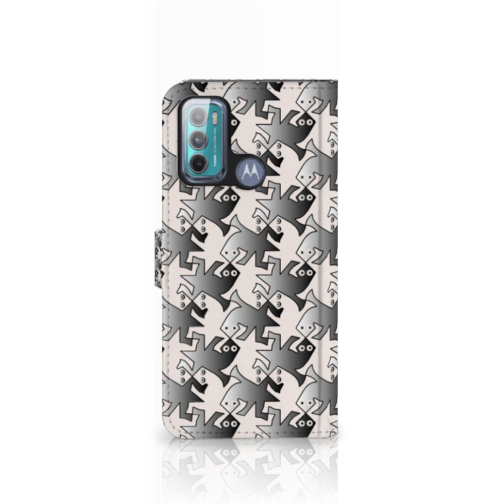 Motorola Moto G60 Telefoonhoesje met Pasjes Salamander Grey