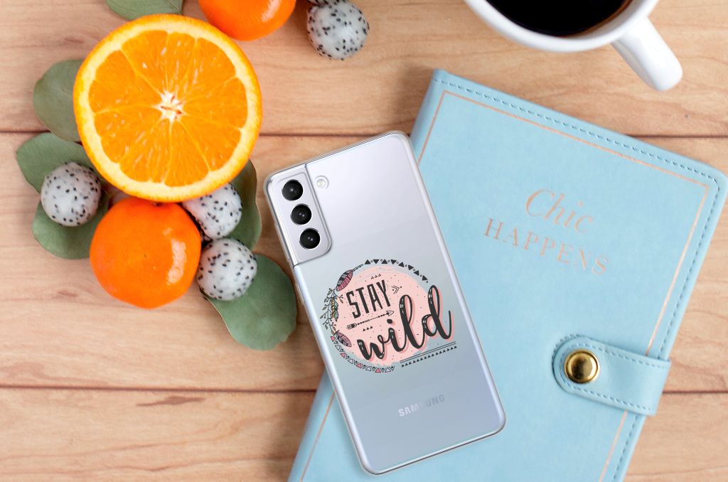 Samsung Galaxy S21 Plus Telefoonhoesje met Naam Boho Stay Wild B2C Telecom
