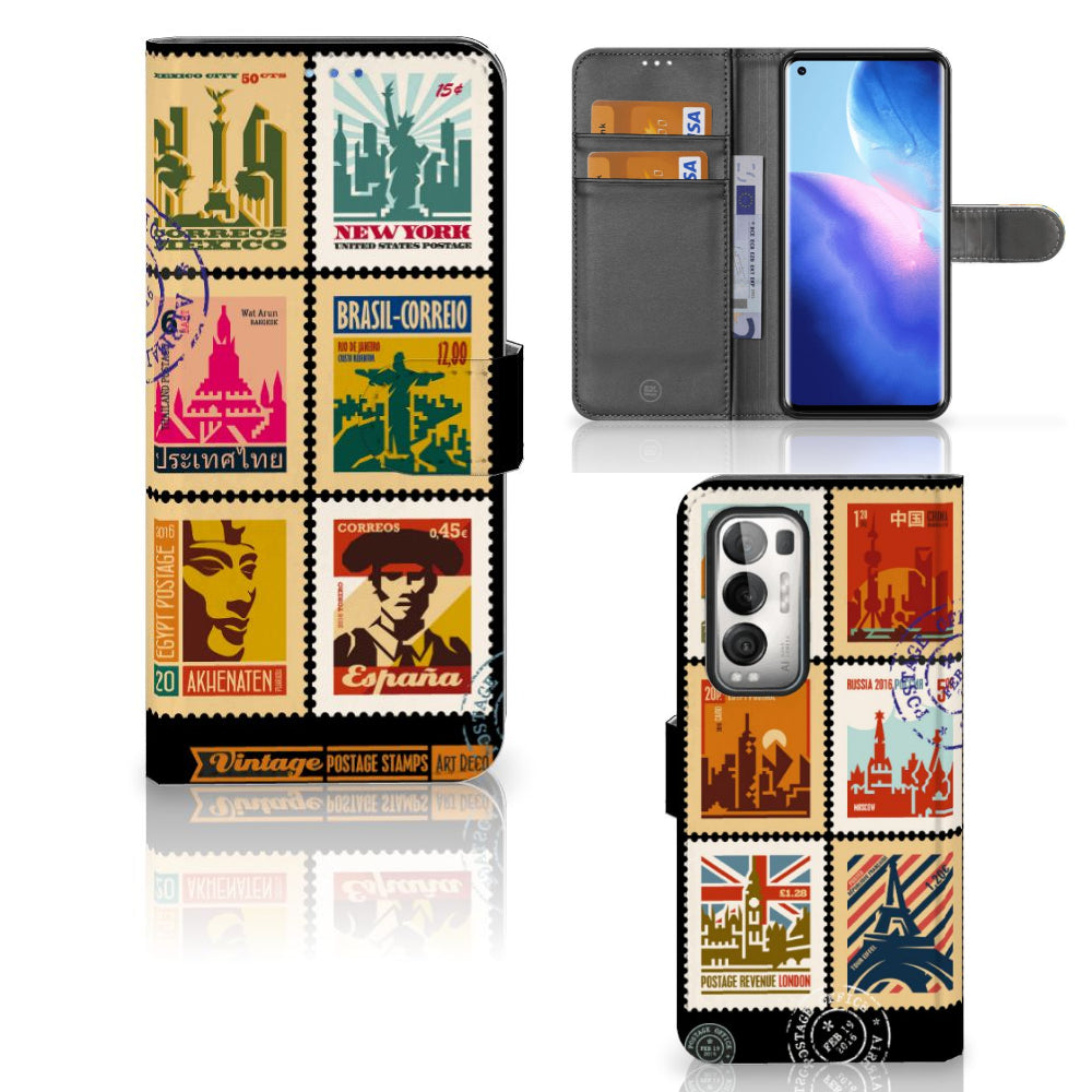 OPPO Find X3 Neo 5G Flip Cover Postzegels