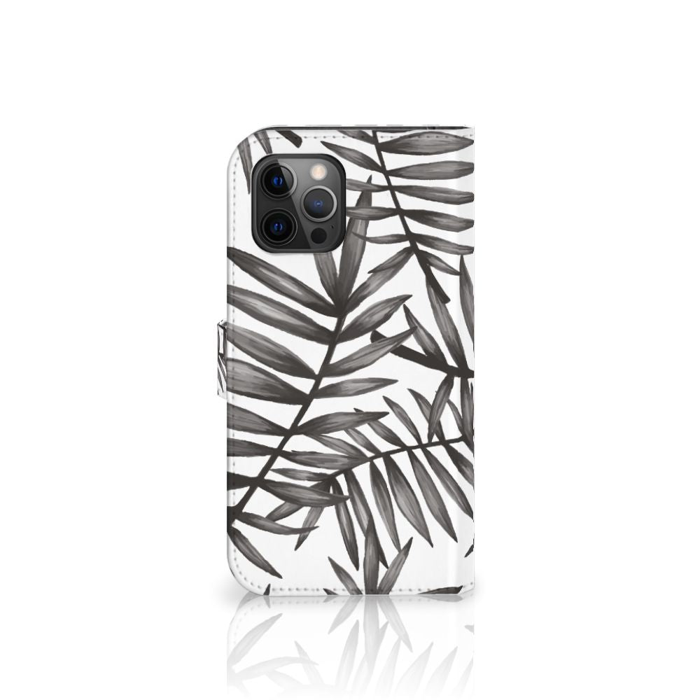 Apple iPhone 12 Pro Max Hoesje Leaves Grey
