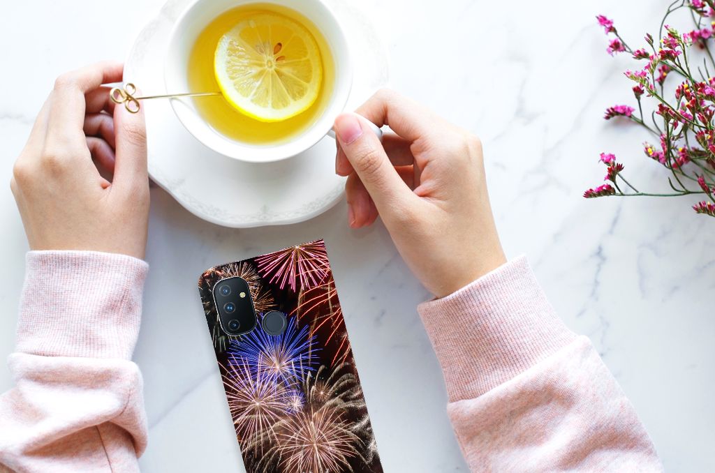 OnePlus Nord N100 Hippe Standcase Vuurwerk - B2C Telecom