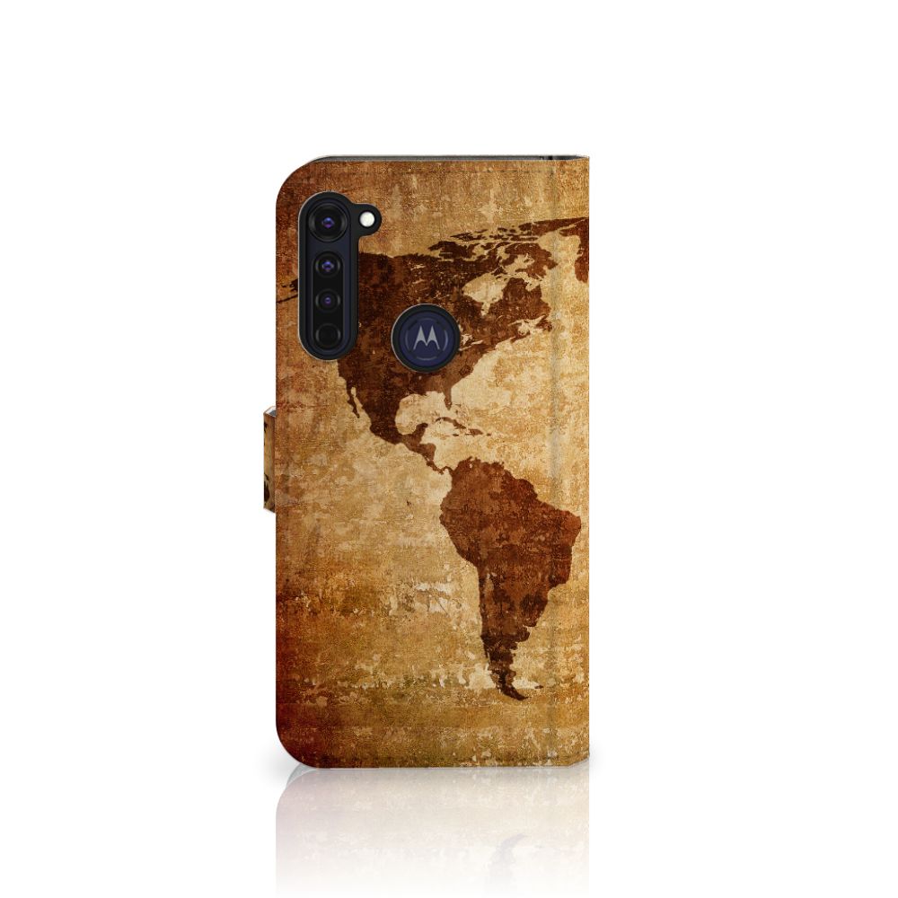 Motorola Moto G Pro Flip Cover Wereldkaart