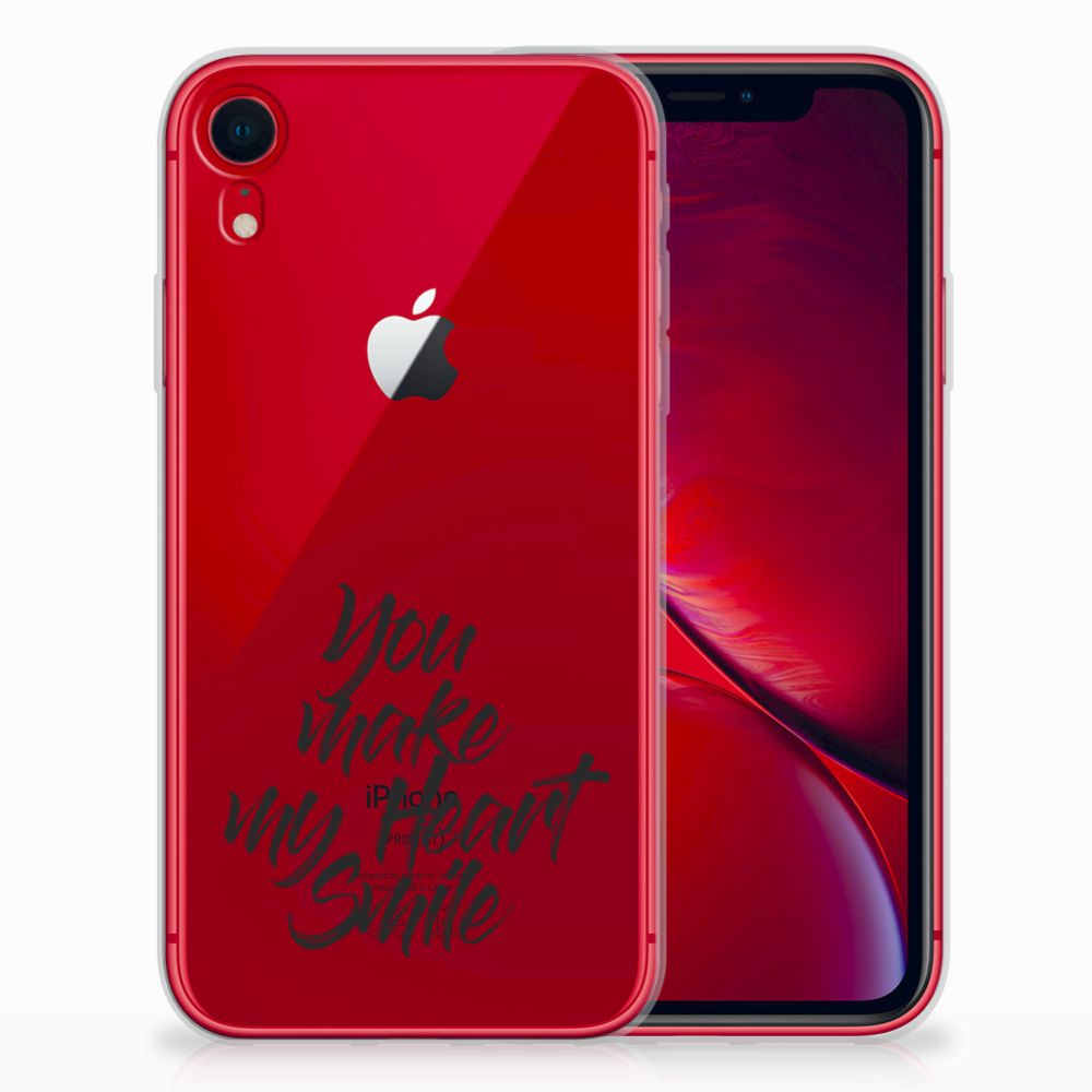 Apple iPhone Xr Siliconen hoesje met naam Heart Smile