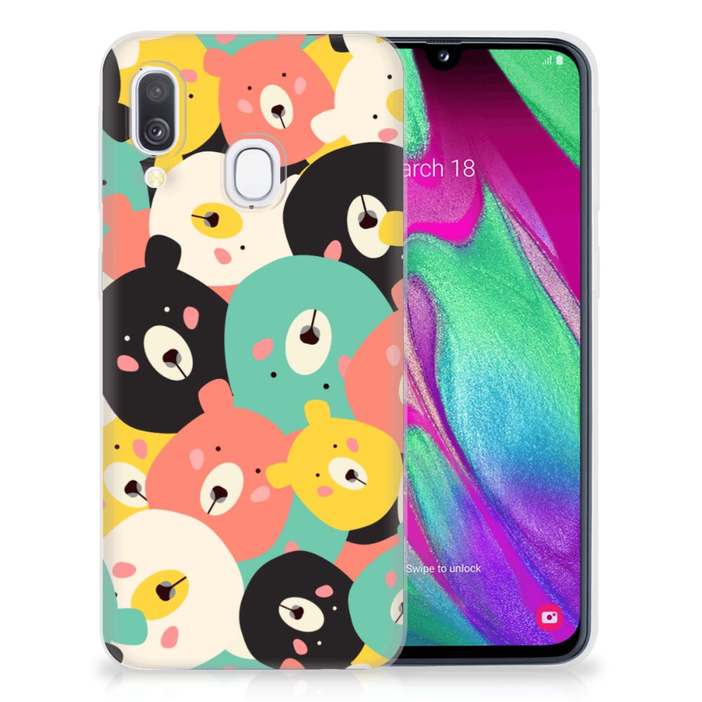 Samsung Galaxy A40 Telefoonhoesje met Naam Bears