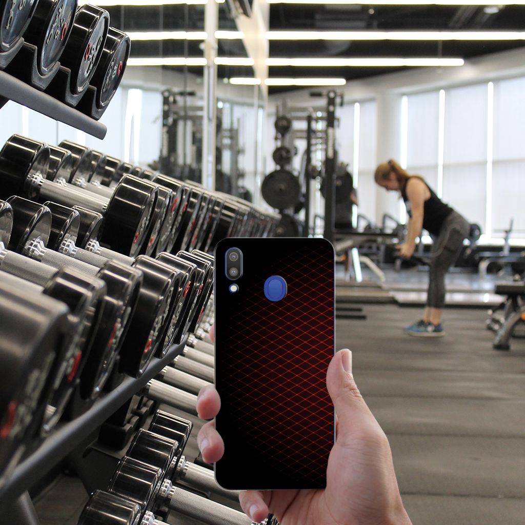 Samsung Galaxy M20 (Power) TPU bumper Geruit Rood