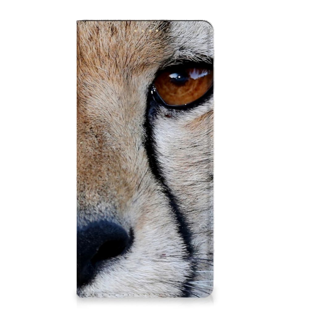 OPPO Reno8 T 5G Hoesje maken Cheetah close-up van een cheetah gezicht met helder oog en detail.