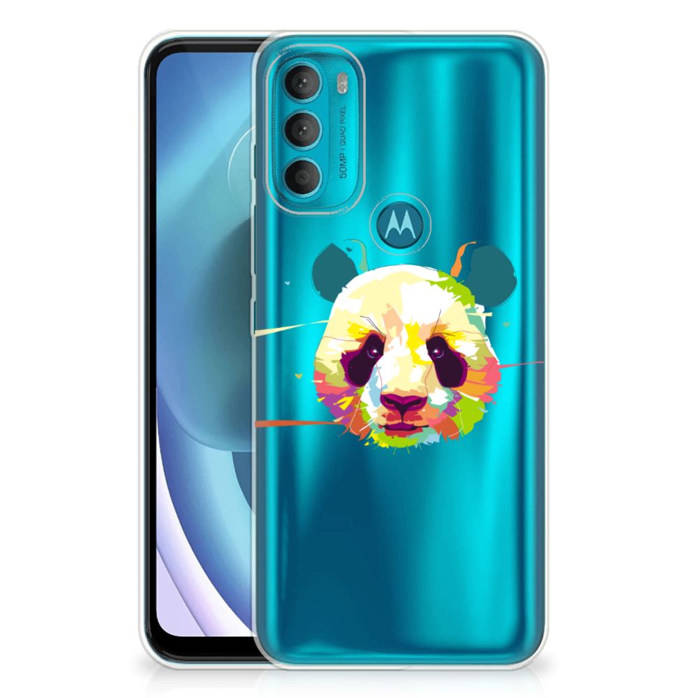 Motorola Moto G71 5G Telefoonhoesje met Naam Panda Color