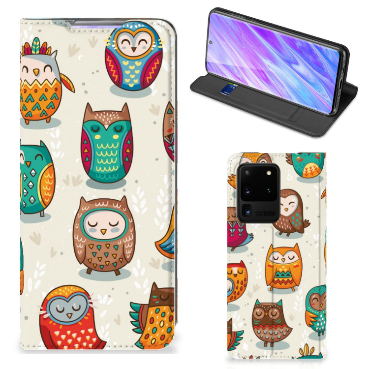 Samsung Galaxy S20 Ultra Hoesje maken Vrolijke Uilen - B2C Telecom