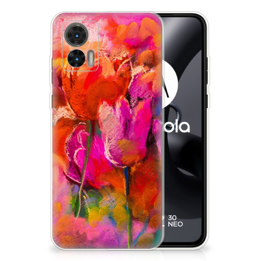 Hoesje maken Motorola Edge 30 Neo Tulips B2C Telecom