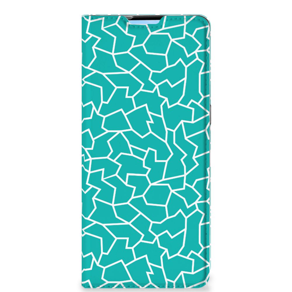 OPPO Reno4 Pro 5G Bookcase Cracks Blue - B2C Telecom