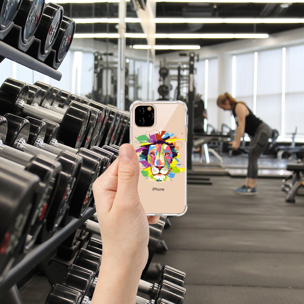 Apple iPhone 11 Pro Stevig Bumper Hoesje Lion Color