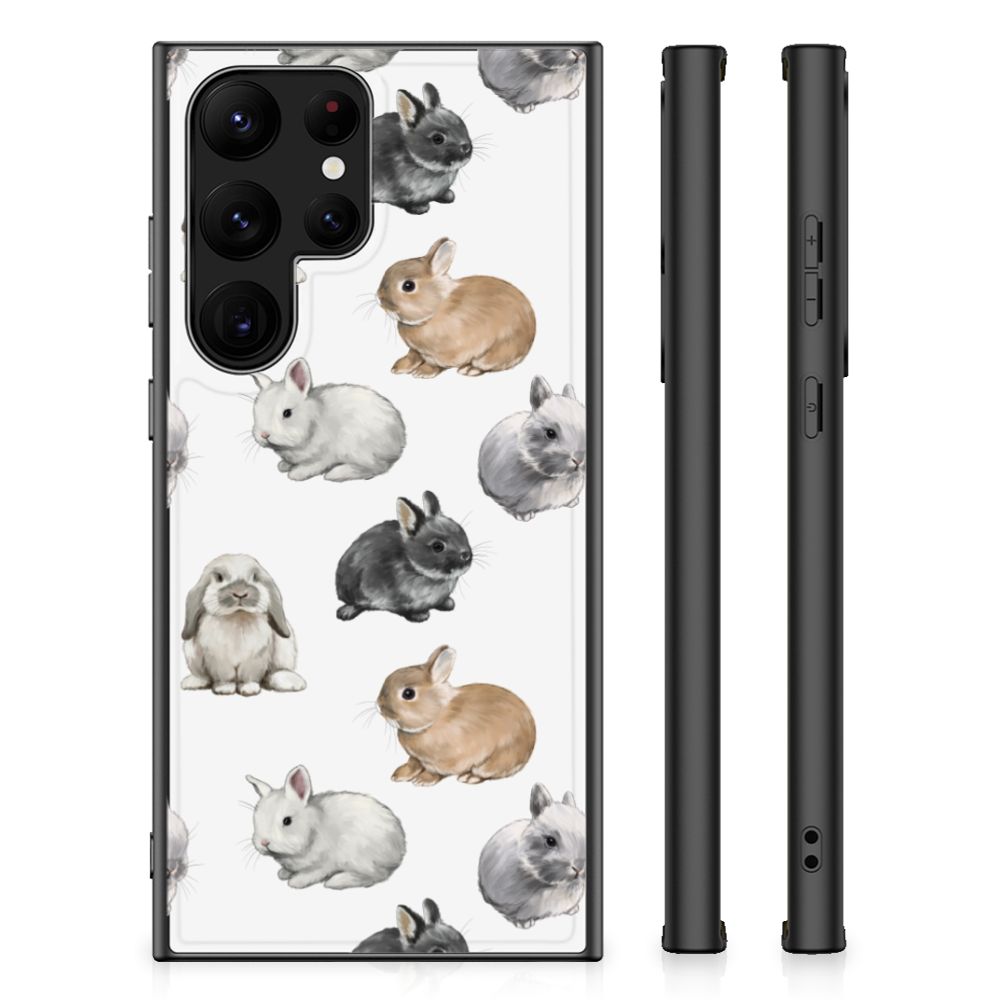 Dierenprint Telefoonhoesje voor Samsung Galaxy S23 Ultra Konijntjes