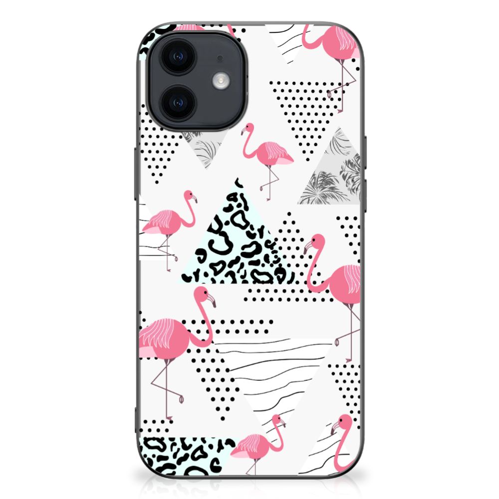 iPhone 12 Pro | 12 (6.1") Back Cover Flamingo Triangle