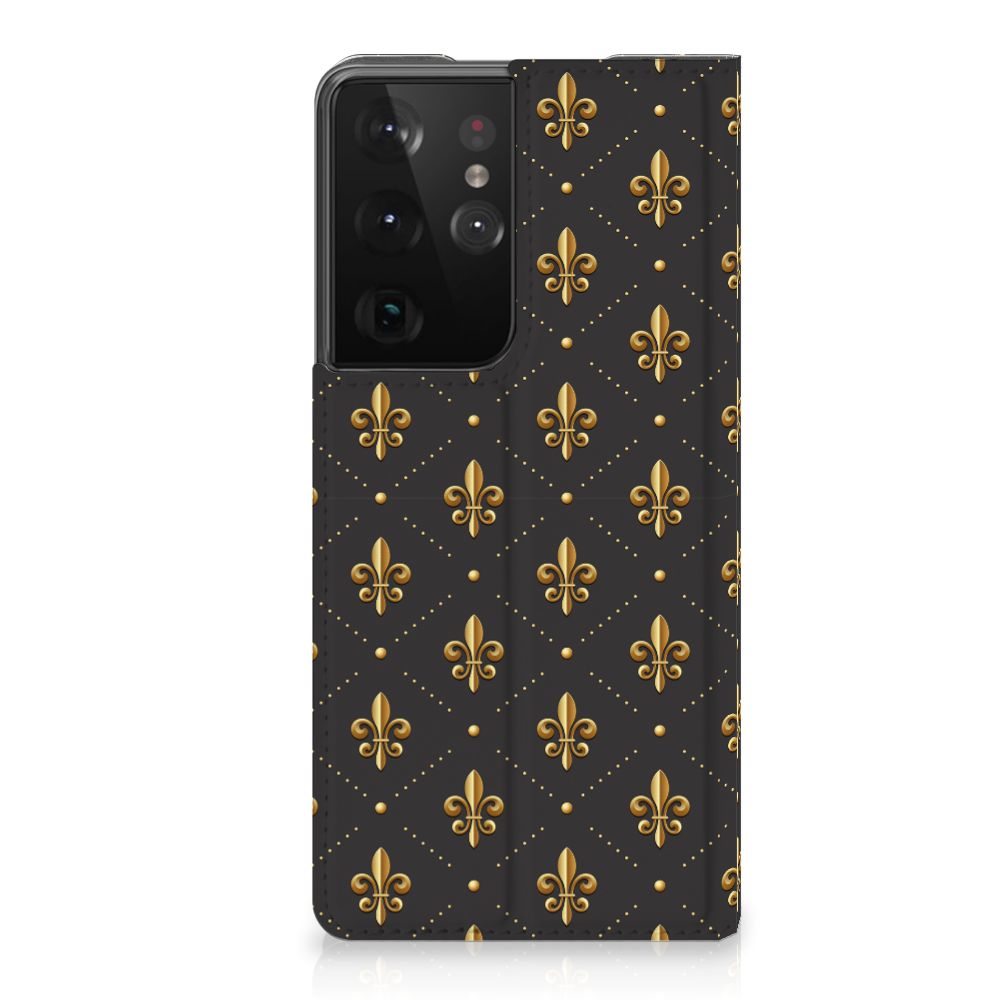 Samsung Galaxy S21 Ultra Hoesje met Magneet Franse Lelie - B2C Telecom