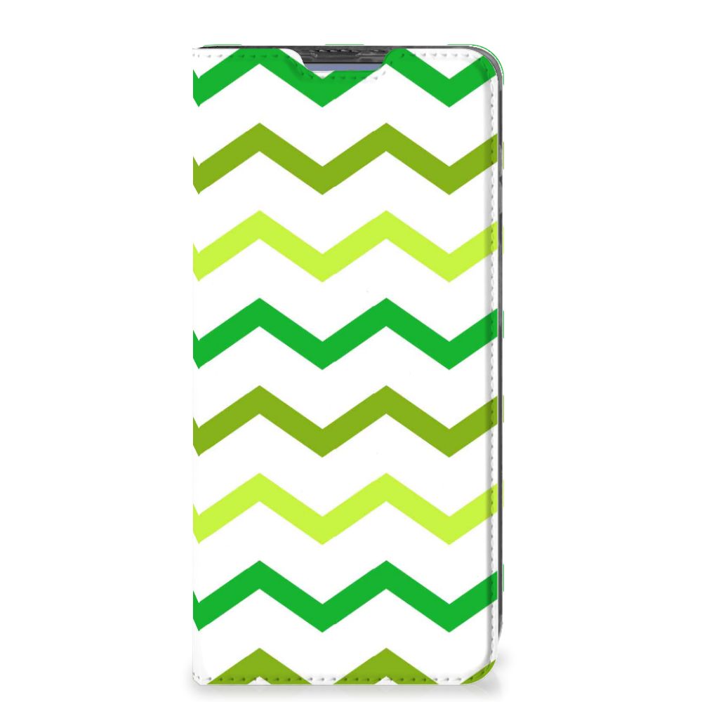 Poco X4 Pro 5G Hoesje met Magneet Zigzag Groen - B2C Telecom