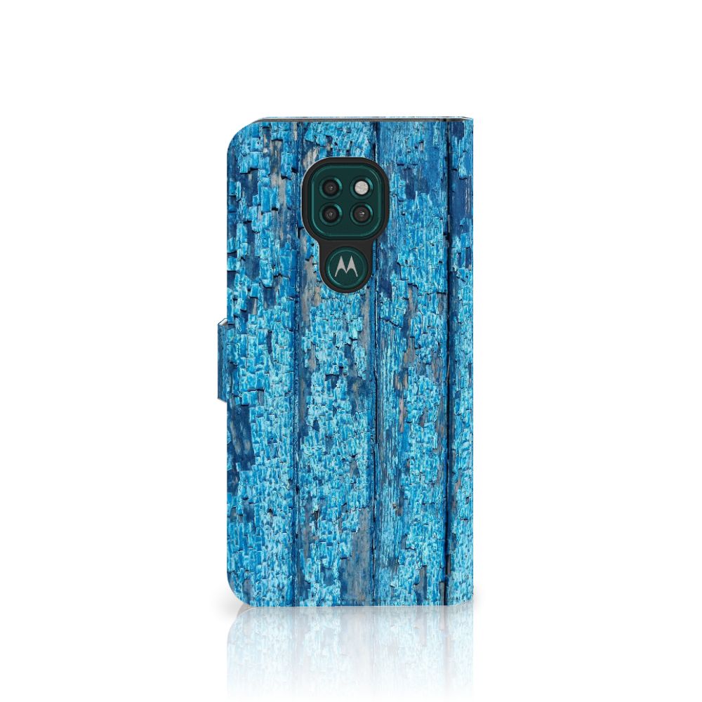 Motorola Moto G9 Play | E7 Plus Book Style Case Wood Blue