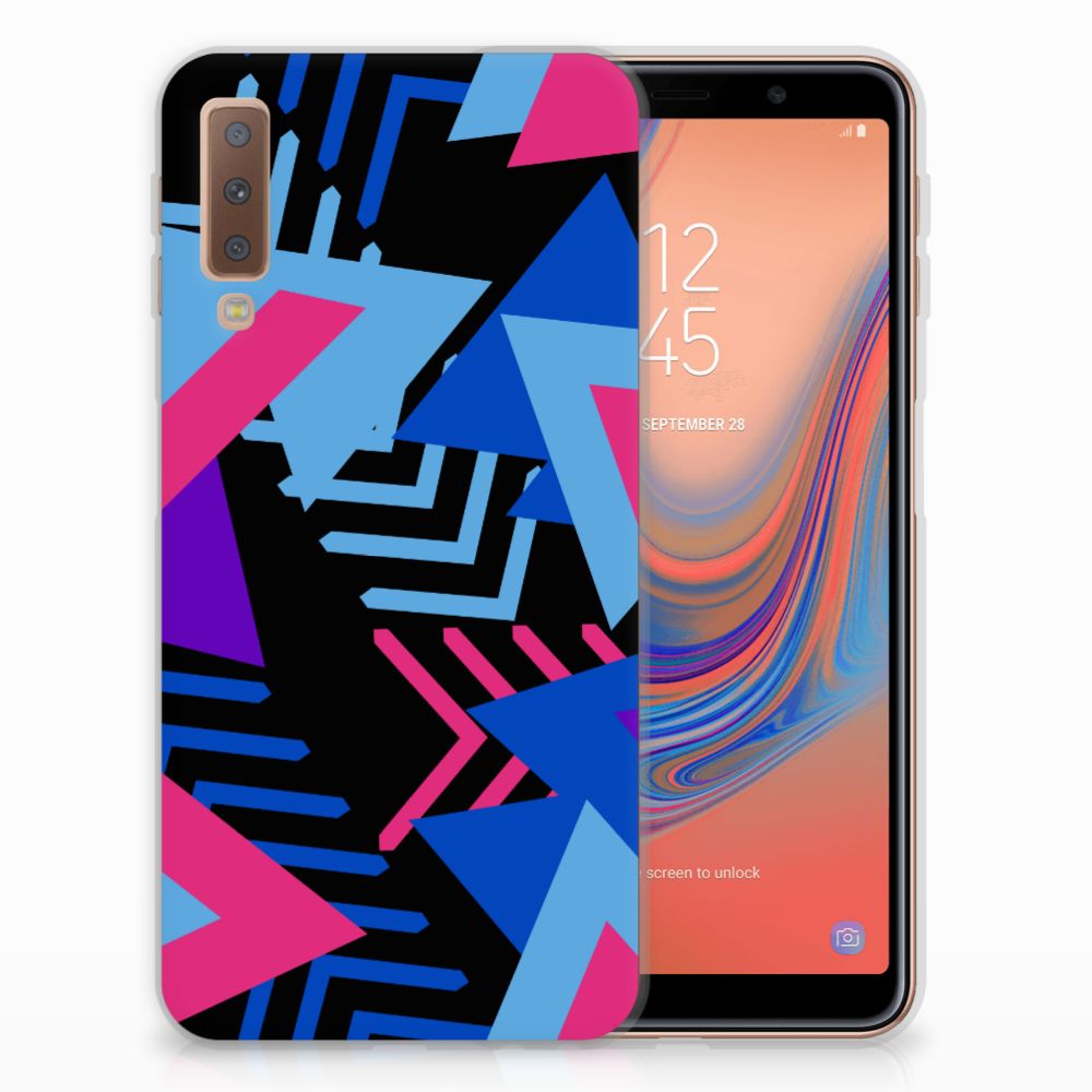 Samsung Galaxy A7 (2018) TPU Hoesje Funky Triangle