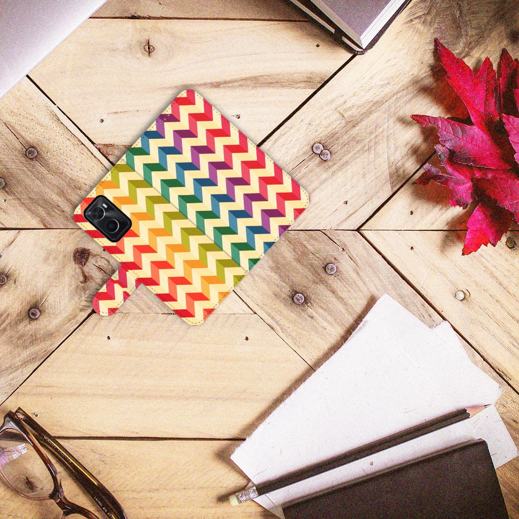 OPPO A76 | A96 Telefoon Hoesje Zigzag Multi Color