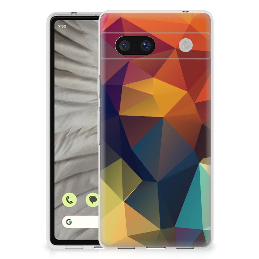 Google Pixel 7A TPU Hoesje Polygon Color