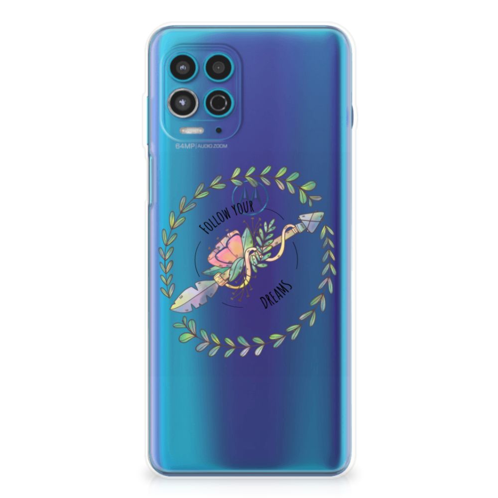 Motorola Moto G100 Telefoonhoesje met Naam Boho Dreams B2C Telecom