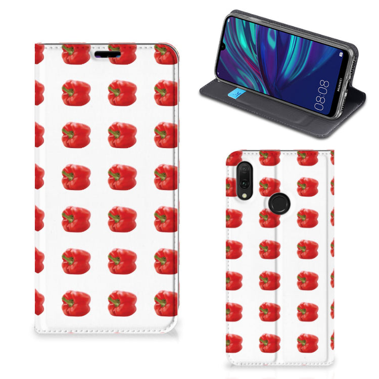 Huawei Y7 hoesje Y7 Pro (2019) Flip Style Cover Paprika Red