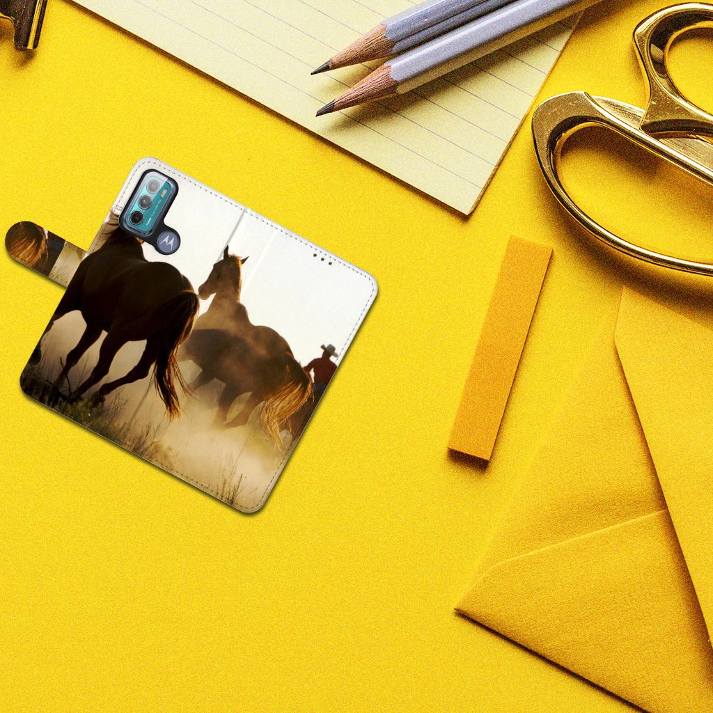 Motorola Moto G60 Telefoonhoesje met Pasjes Design Cowboy