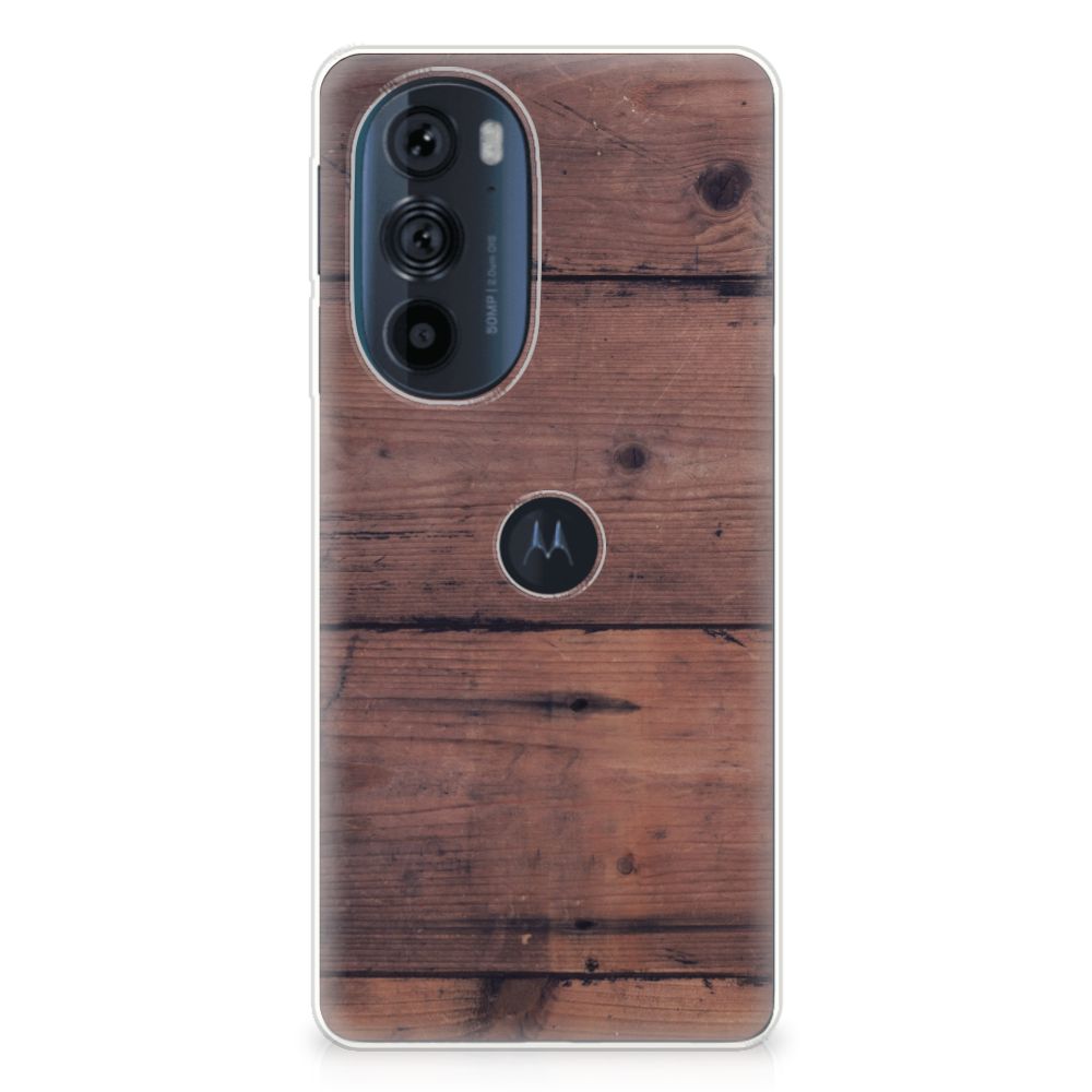 Motorola Edge 30 Pro Bumper Hoesje Old Wood