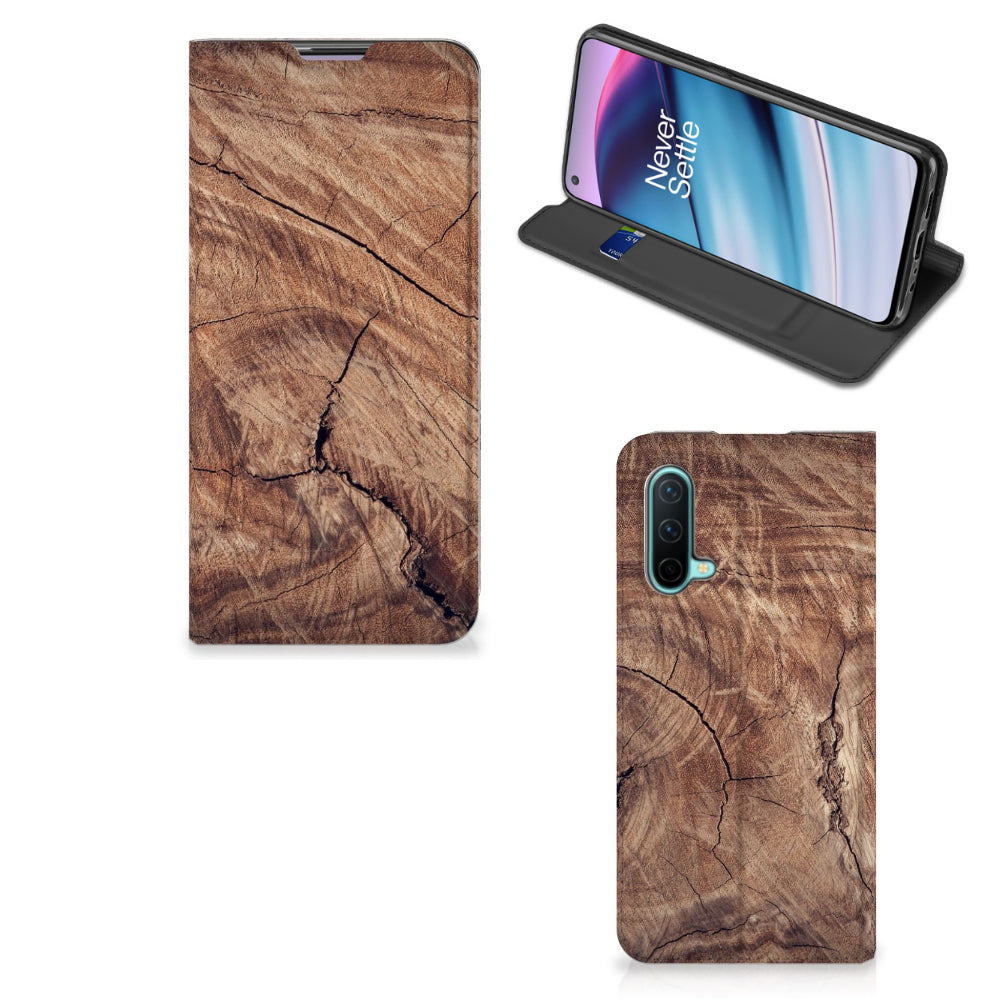 OnePlus Nord CE 5G Book Wallet Case Tree Trunk