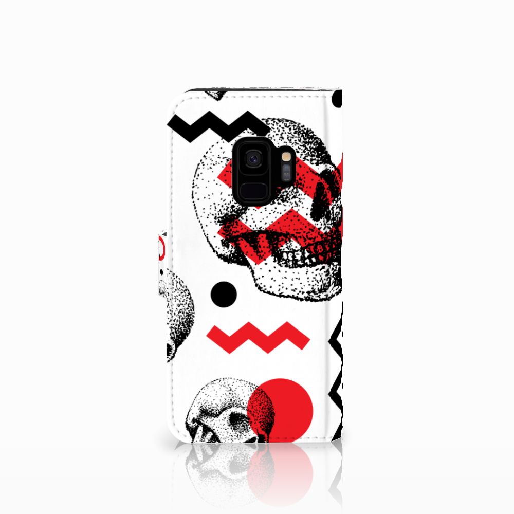 Telefoonhoesje met Naam Samsung Galaxy S9 Skull Red