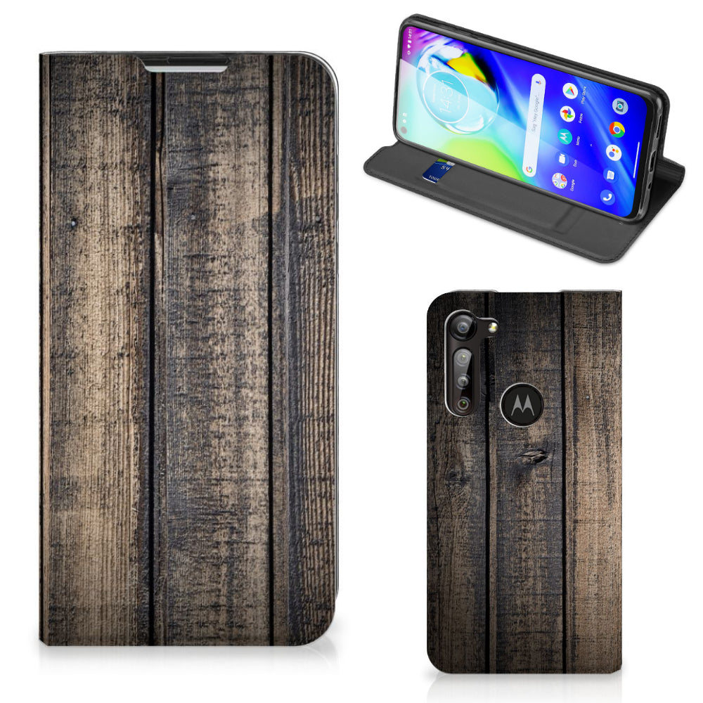 Motorola Moto G8 Power Book Wallet Case Steigerhout