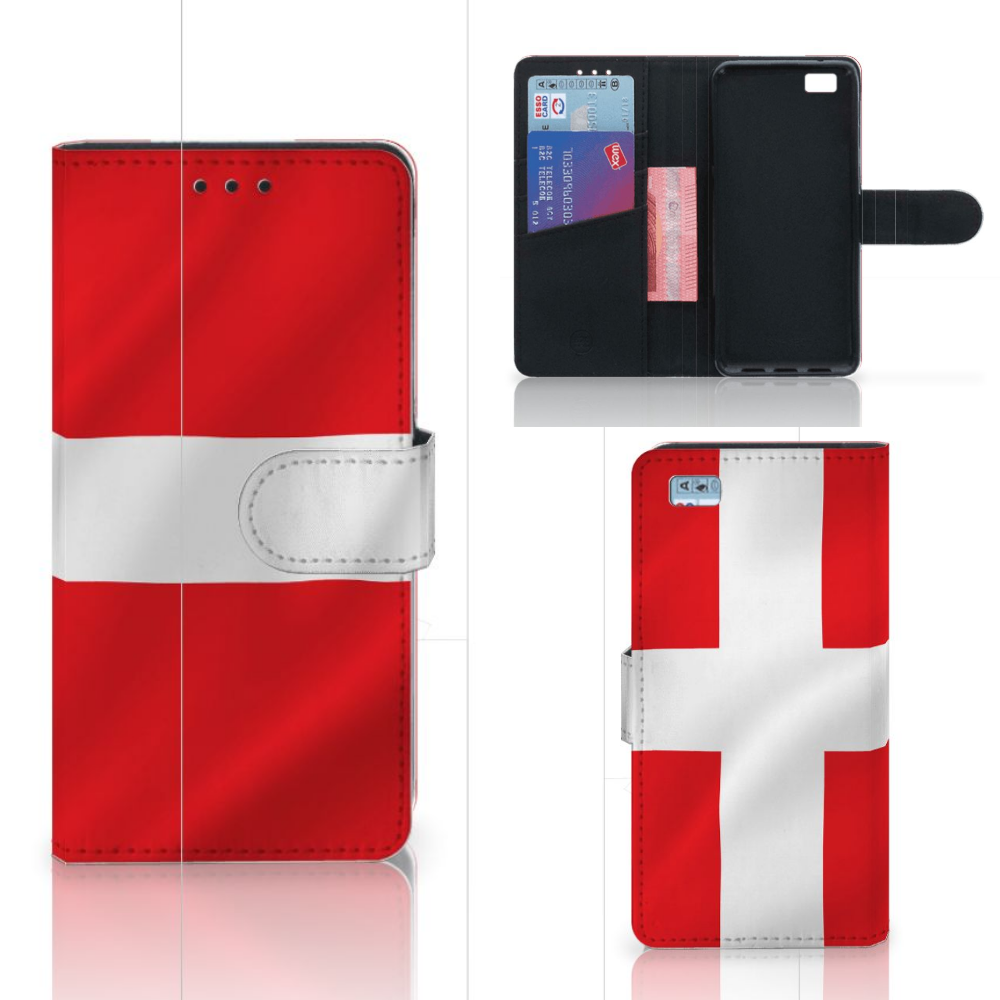 Huawei Ascend P8 Lite Bookstyle Case Denemarken