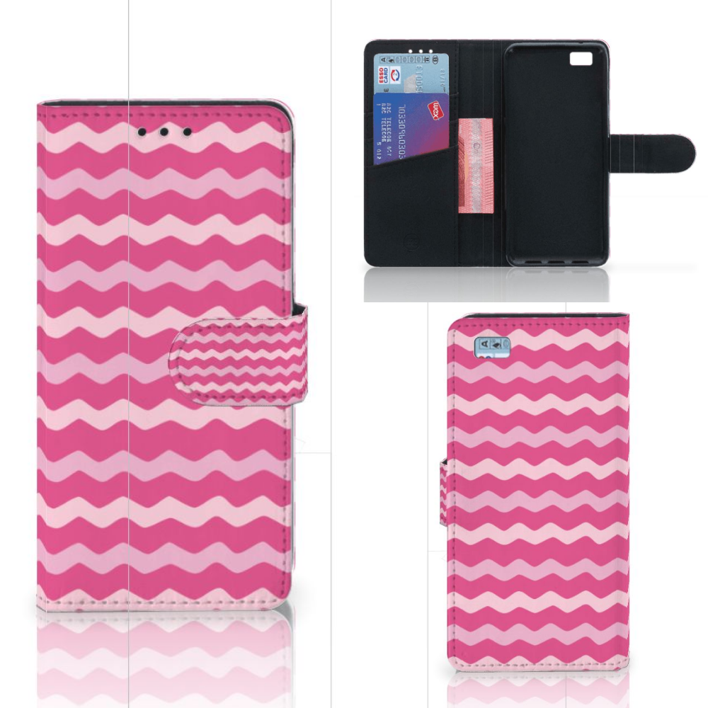 Huawei Ascend P8 Lite Telefoon Hoesje Waves Pink