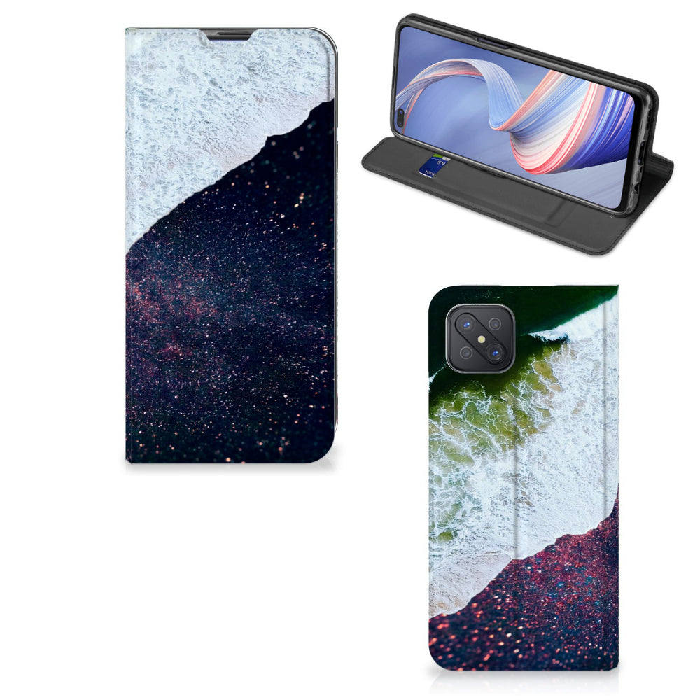 OPPO Reno4 Z 5G Stand Case Sea in Space