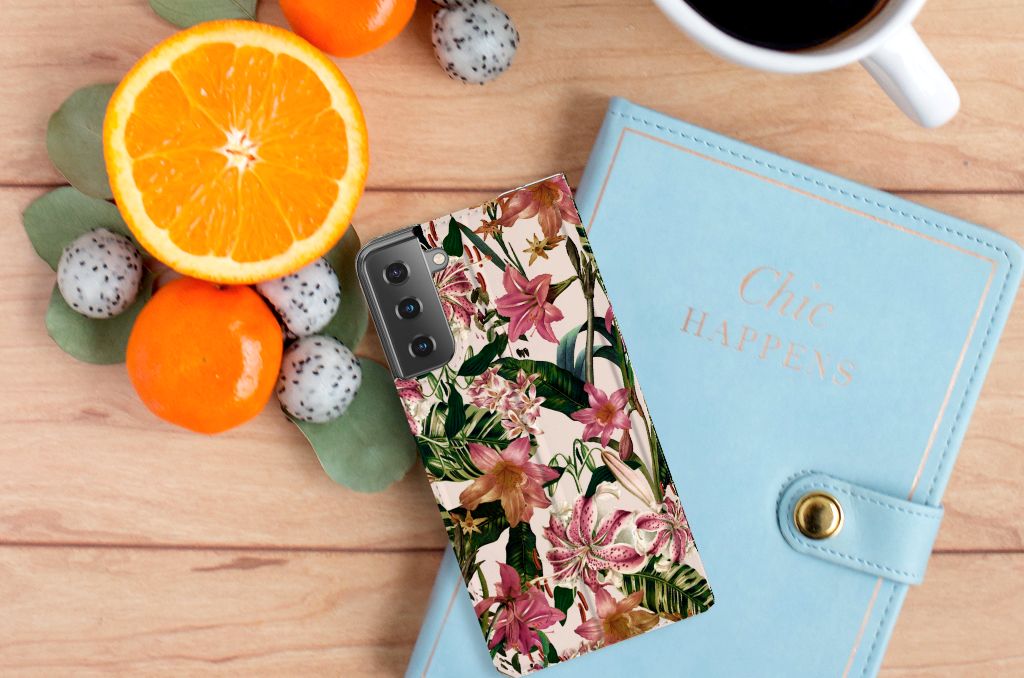 Samsung Galaxy S21 Plus Smart Cover Flowers - B2C Telecom