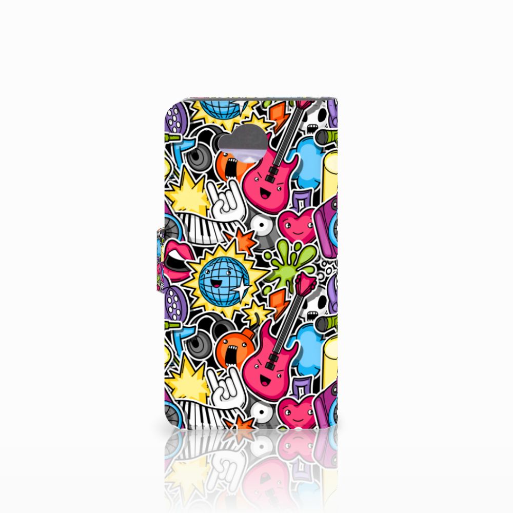Microsoft Lumia 650 Wallet Case met Pasjes Punk Rock