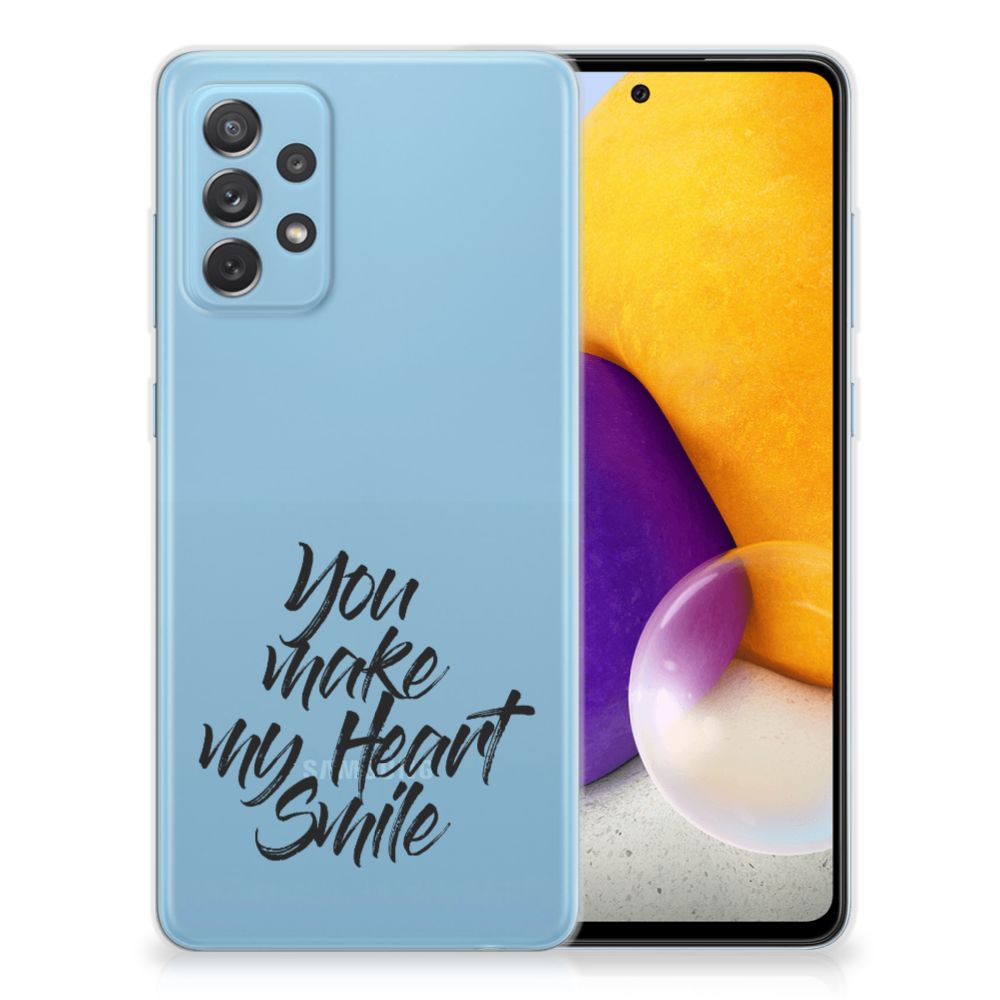 Samsung Galaxy A72 Siliconen hoesje met naam Heart Smile