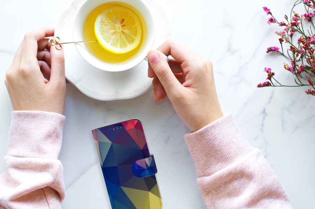 Apple iPhone 12 Mini Book Case Polygon Dark