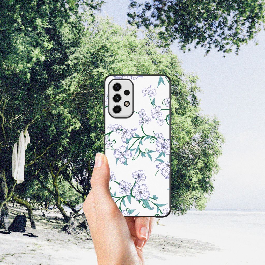 Samsung Galaxy A23 Uniek Bloemen Hoesje Blossom White B2C Telecom
