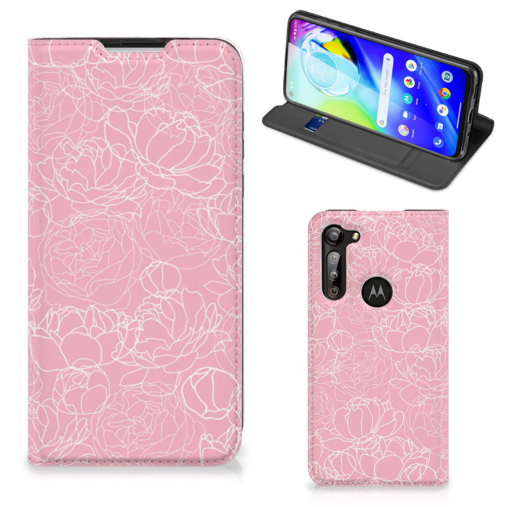 Motorola Moto G8 Power Smart Cover White Flowers - B2C Telecom