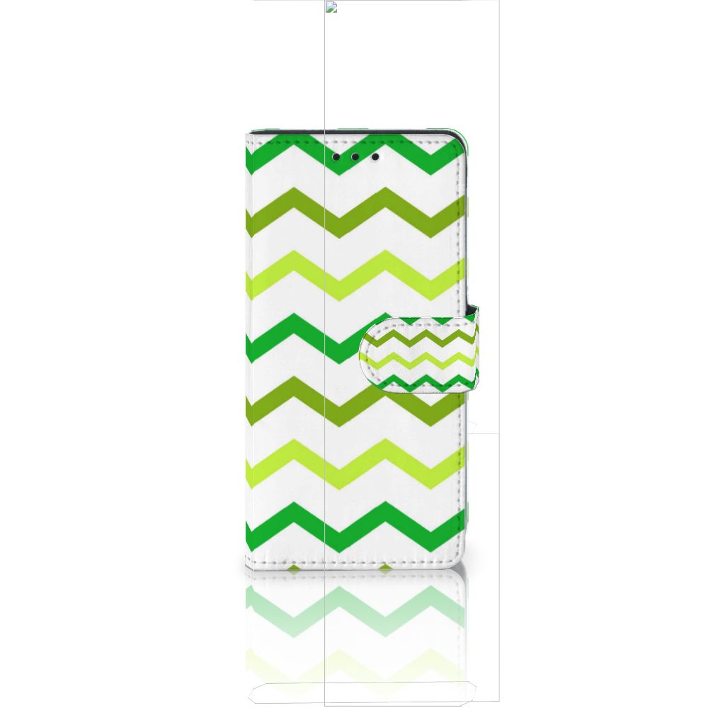 Huawei Ascend P8 Lite Telefoon Hoesje Zigzag Groen