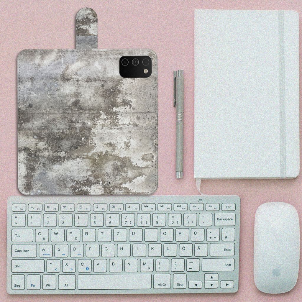 Samsung Galaxy A03s Bookcase Beton Print