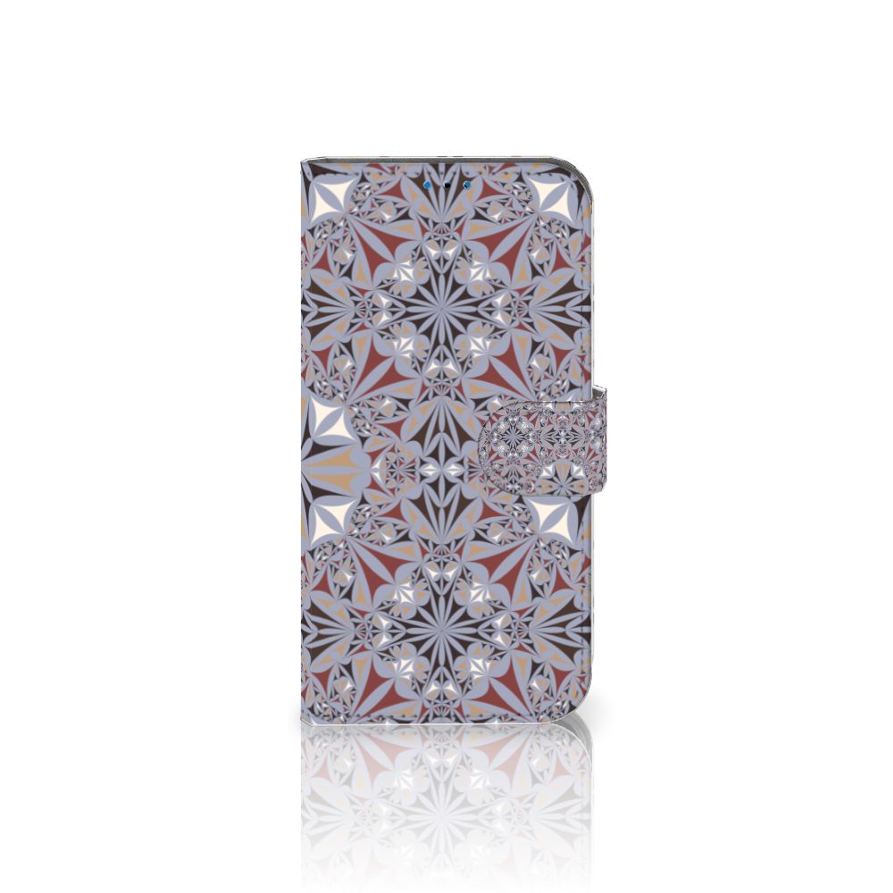 iPhone 14 Pro Bookcase Flower Tiles