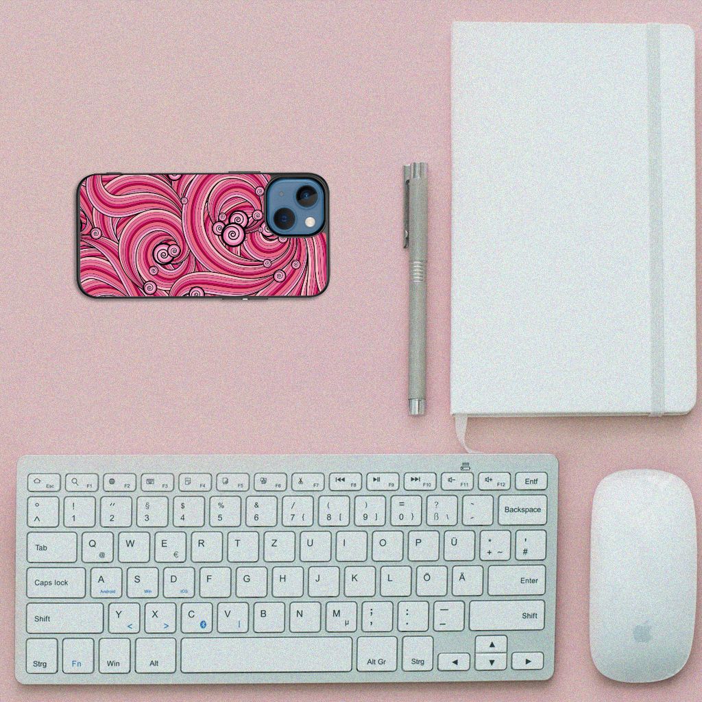 Apple iPhone 13 mini Leuk Telefoonhoesje Swirl Pink B2C Telecom