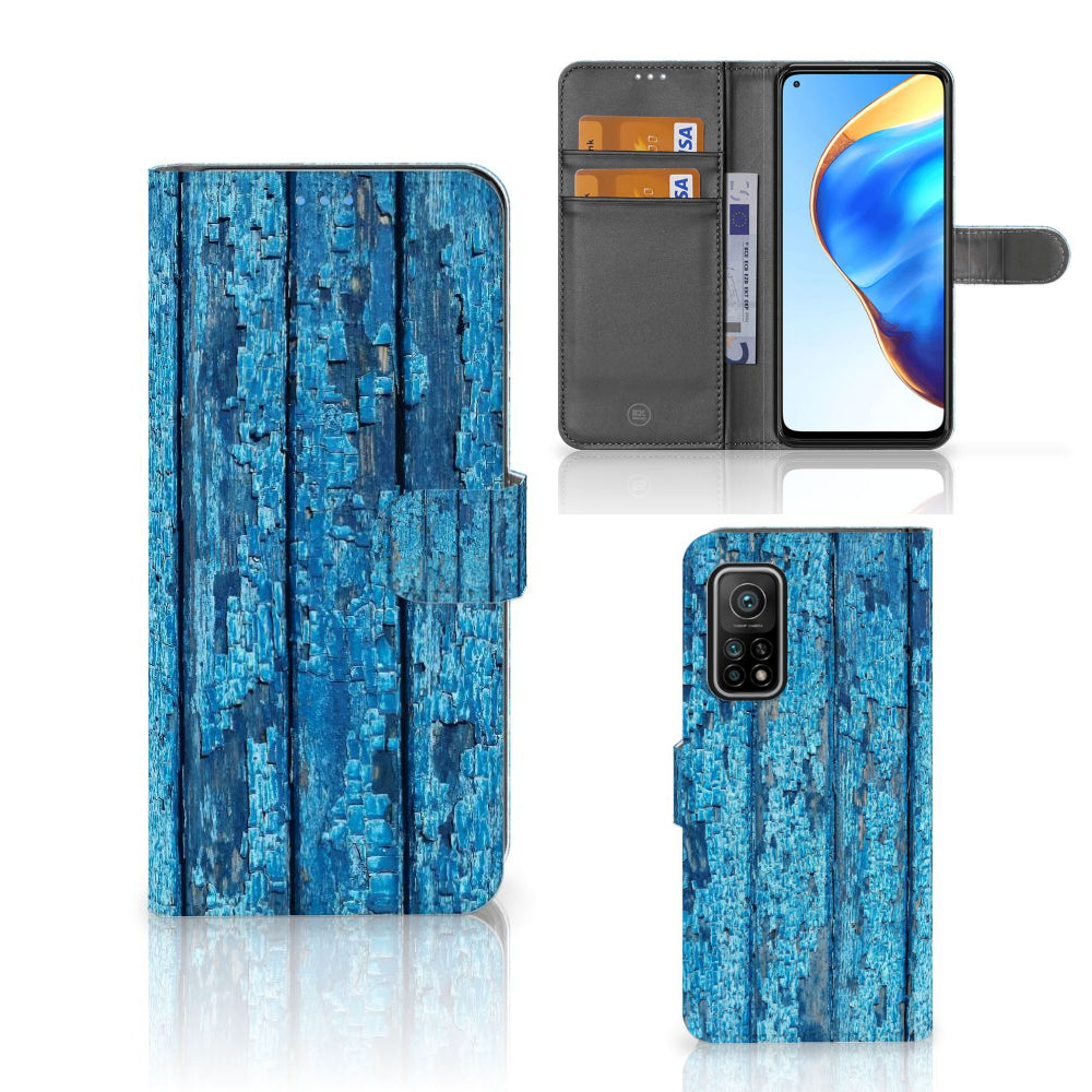 Xiaomi Mi 10T Pro | Mi 10T Book Style Case Wood Blue